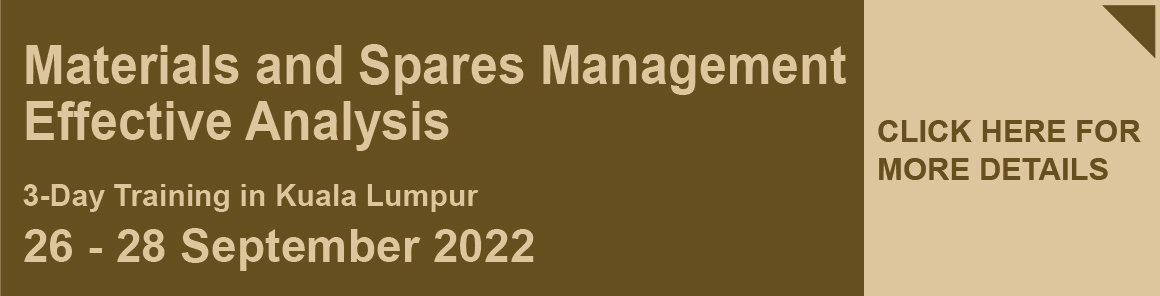 Materials and Spares Management 26-28 Sept 2022 KL.