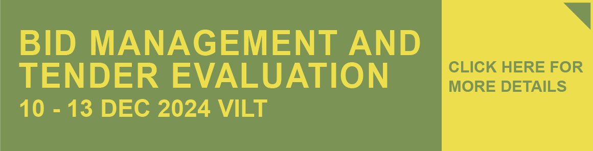 Bid Management and Tender Evaluation 10-13 Dec 2024 VILT